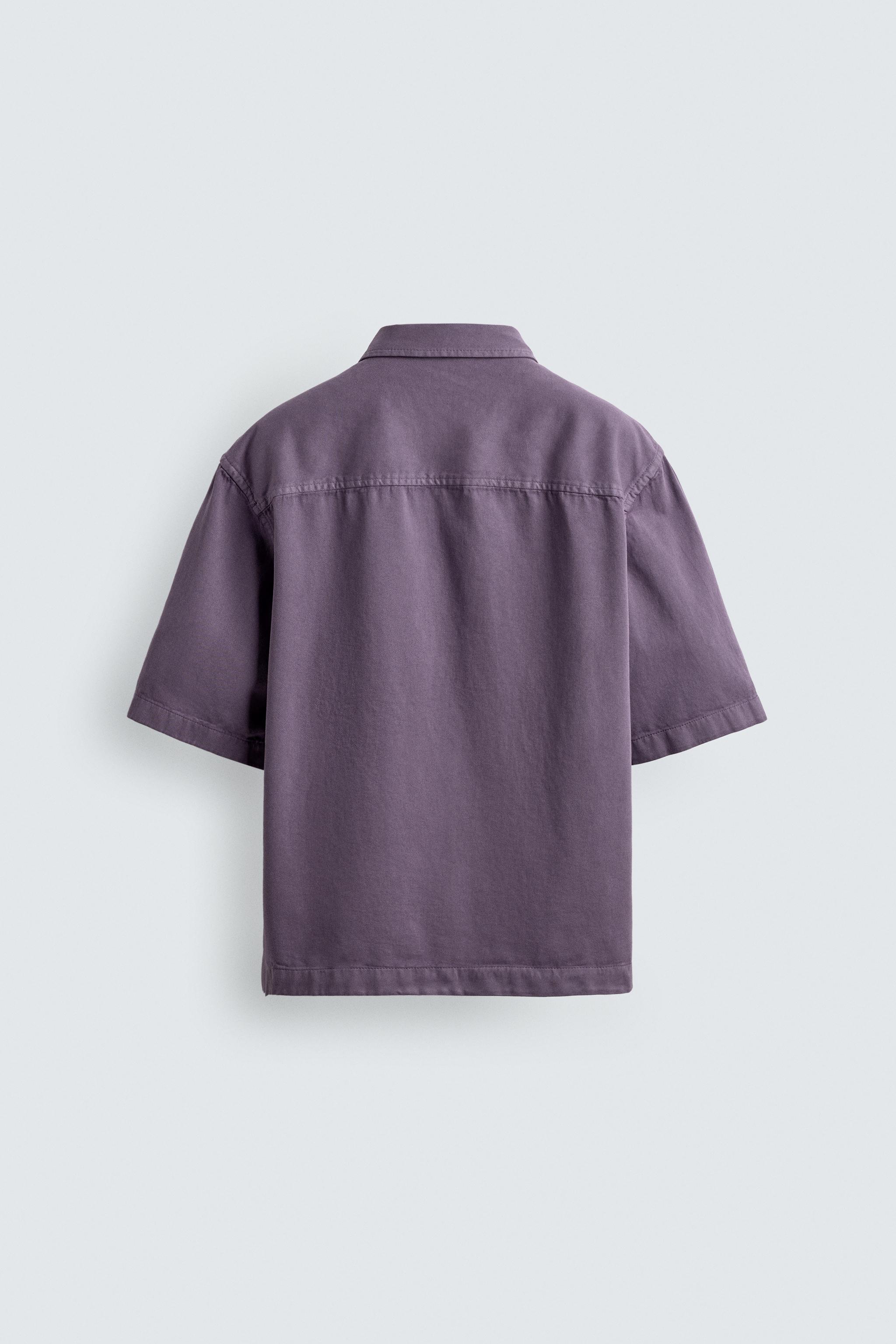EMBROIDERED TEXTURED OVERSHIRT